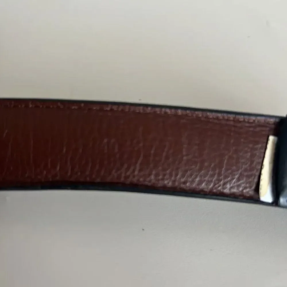 Jos A Bank Mens Dress Belt Black Leather Gold Buckle Pre-Owned Classic From S 40